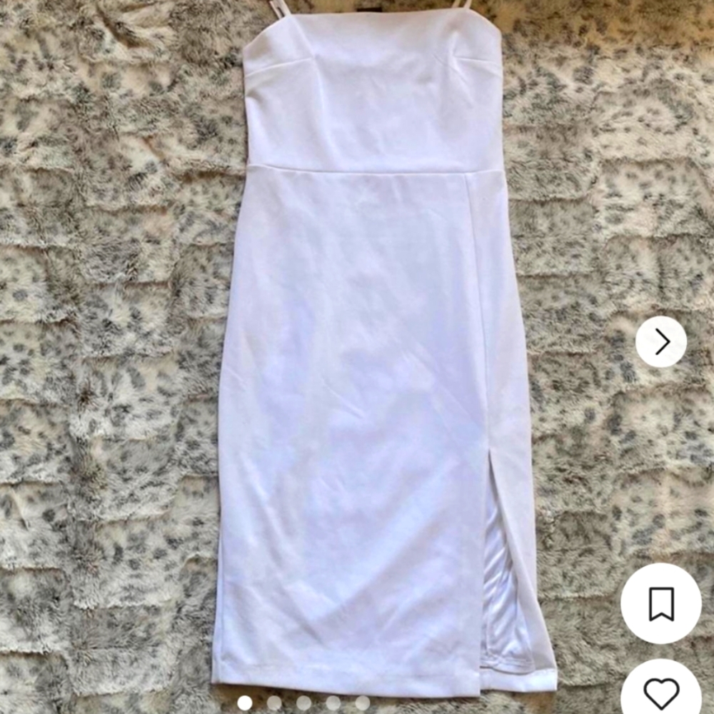 Express White Strap Midi Dress